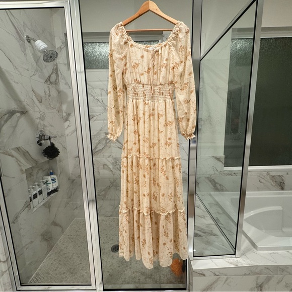 Baltic Born Eden Smocked Maxi Dress | Golden Print - Picture 1 of 2